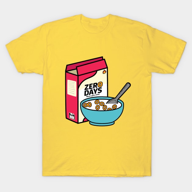 Zero Days Cereal T-Shirt by stark4n6